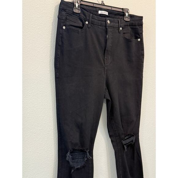 NWOT Good American Good Legs Black Jeans; Size 16 - Picture 4 of 6